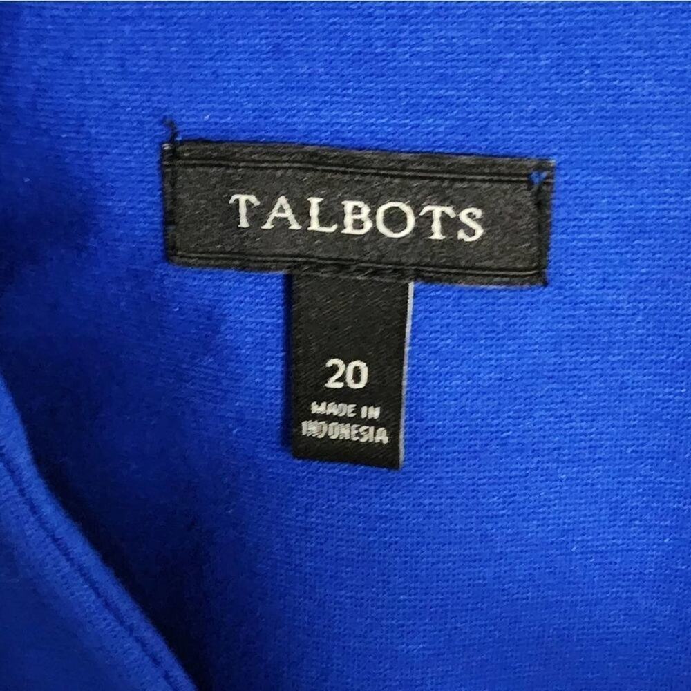 TALBOTS sleeveless midi blue sheath dress plus size 20 - Picture 4 of 5